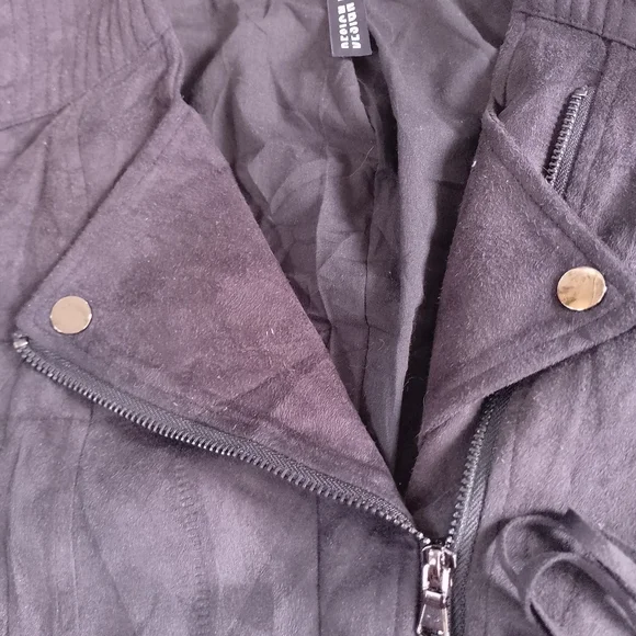 Fringe Suede Moto Jacket - Dark Brown DESIGN LAB LORD & TAYLOR - Picture 7 of 10